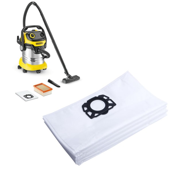 Dammsugare Ersättningsdammpapperspåsar Dammsugarpåse för Karcher MV4 MV5 MV6 WD4 WD5 WD6 Dammsugardammpåsar