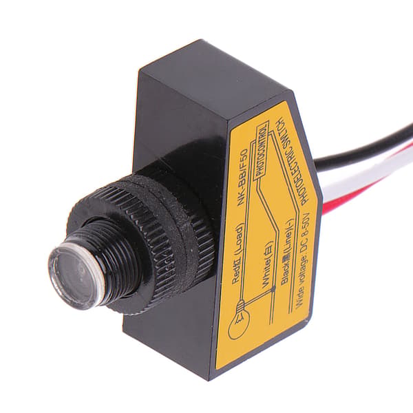 Automatisk ljuskontrollsensor DC12V 24V 36V 48V Dusk to Dawn Photocell Switch