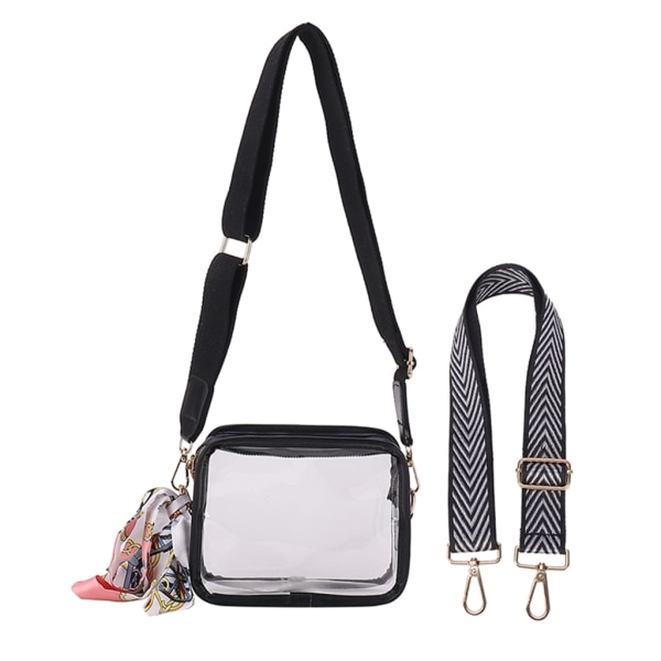 Clear Crossbody Purse Bag Clear Bag Stadium Godkänd axelväska för konserter Festivaler Sport C