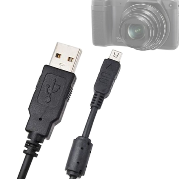 12-stifts USB datasladd laddningskabel för Olympus E330 E-410 E-510 E520 SZ-10 SZ-30 SZ-20 CB-USB5 U410 digitalkameror