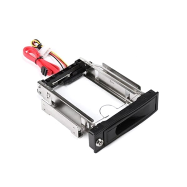 3,5\" till 5,25 Hårddisk Hot Swap Bay Rostfritt Internt Monteringsfäste Adapter 3,5 tum SATA HDD Ram med Lås & LED
