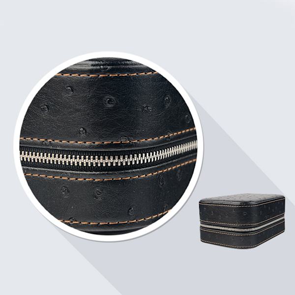Microfiber Läder Watch Box Bärbar Watch Storage Box Europeisk Watch Box Mekanisk Watch Storage Box Watch Box Black - Watch ring bit