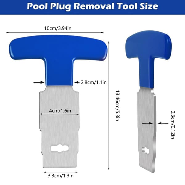 Professionelt værktøj til fjernelse af pooldyse Ergonomisk design til vedligeholdelse af dyser