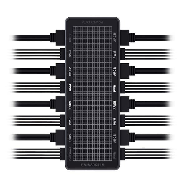 ARGB PWM Kabinetblæser Hub Controller SATAs Strøm 8 Port LED PC Køletilbehør