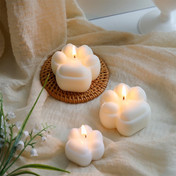 för Cat Claw Candle Aromaterapi Ljus Desktop Fotografi Rekvisita Sovrum Ornam Yellow