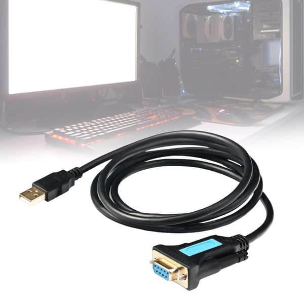 USB - RS232-sovitin PL2303-sirulla, USB - DB9-sarjaliitin (naaras)