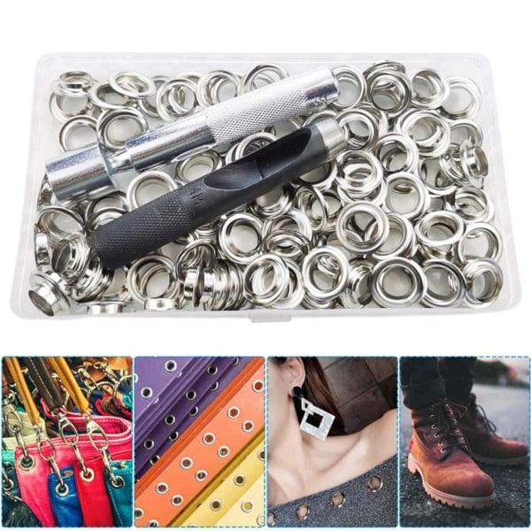 12 mm öljetter Ringar med brickor, Grommet öglor för presenning, Leather Craft Runda öljetter Ringar för gör-det-själv-kläder