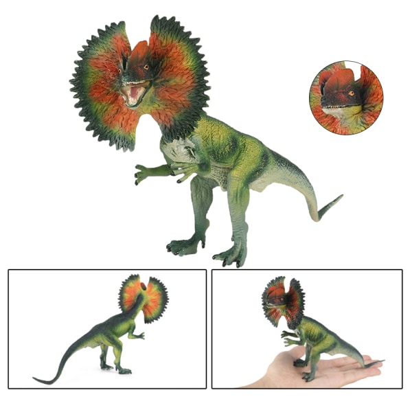 5'' Dinosauriemodell Actionfigur Djurrealistisk Biologisk Dilophosaurusfigur Interaktiv skrivbordsleksak Tårta Toppers