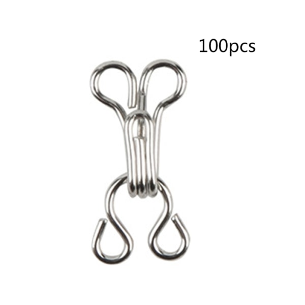 100 stk Metall Trykknapper Sy Krok BH Metall Sy Kroker Små Øye Sy Lukking Kobling Spenne BH Kroker Sy Kroker
