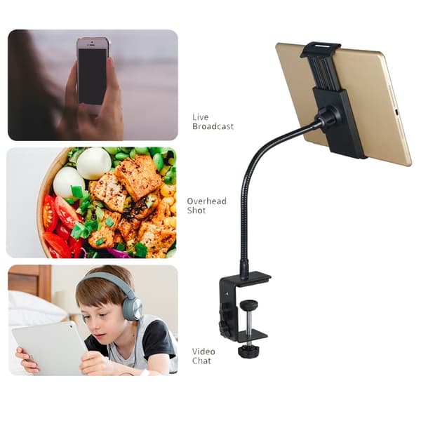 Sängyn tablettiteline, säädettävä tabletin puhelimen sänkyteline 360 astetta