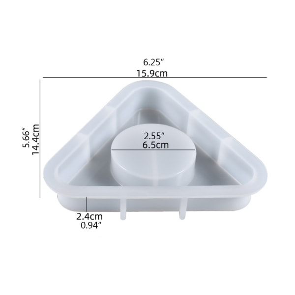 Trekantiga ljushållare molds för harts epoxi form för gör-det-själv-ljusstake Smyckesbricka Bröllop Hembordsinredning
