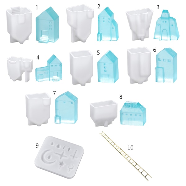 Hus Dekoration Silikonform Harts Epoxy Silikonform Smyckegjutning 5