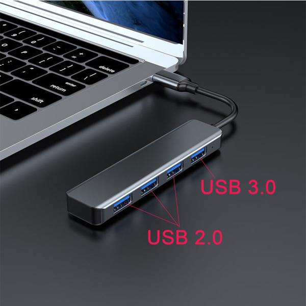 1x3.0+3x2.0 USB -hubb med 4 portar förlängd kabel Slim portabel USB 3.0 splitter för Windows systemdator USB3.0 model