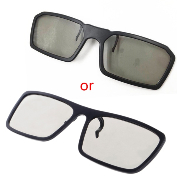 Clip-On Polariserade Passiva 3D-glasögon Stereoglasögon för TV Real D 3D-biografer Kan inte användas för 3D-projektorer Enkel/dubbel