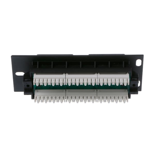 6-portars CAT5e RJ45 genomkopplingspatchpanel med bakstång Väggfäste eller rackmontering för CAT5eUTP STP-kablar