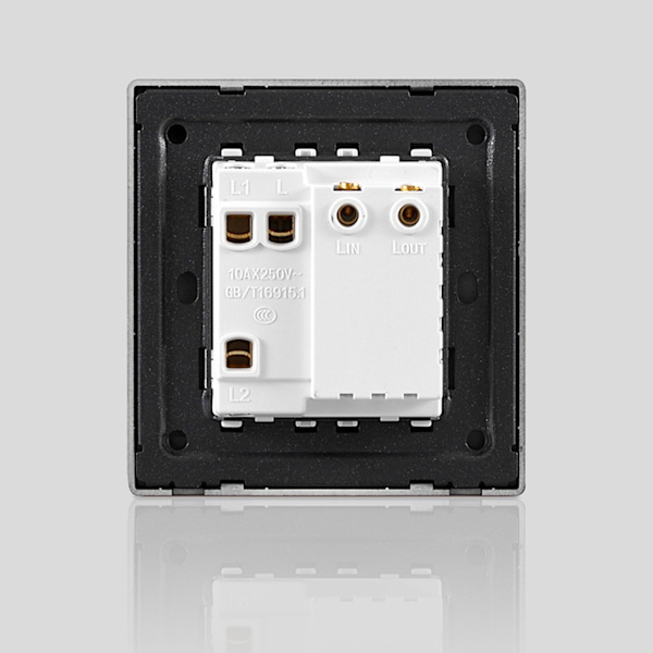 220V Universal Takfläkt Hastighetskontroll Väggknapp Dimmer Switch Steglösa växlar Fläkthastighetsjustering Gold