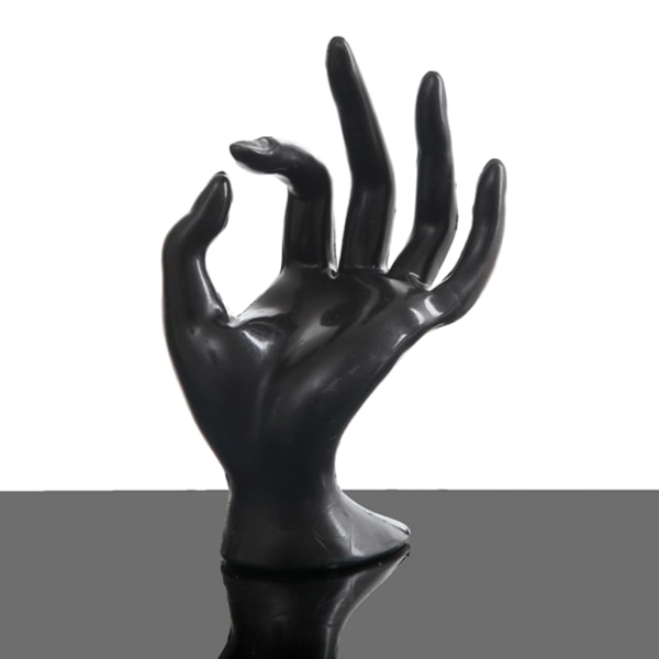 Hand Smycken Display Hållare OK Form Skyltdocka Hand Armband Ring Stativ Black velvet