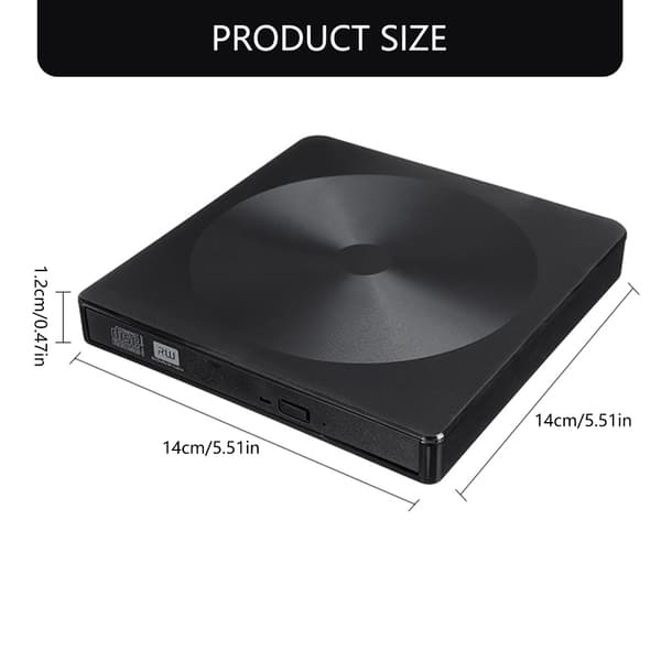 Snabb Dataöverföring USB 3.0 Typ C DVD-brännare för Bärbara och Stationära Datorer