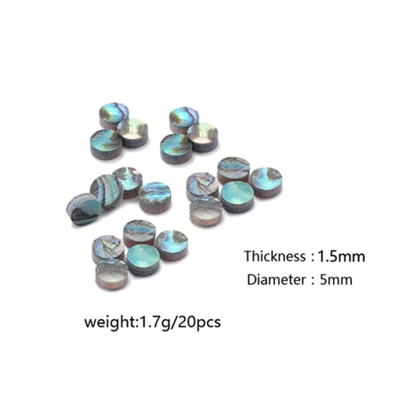 20st 3x2mm Naturlig vit Pärlemor Shell Inlay Gripbräda Gripbräda Prickar för gitarr Bas Ukulele-Banjo Caibei