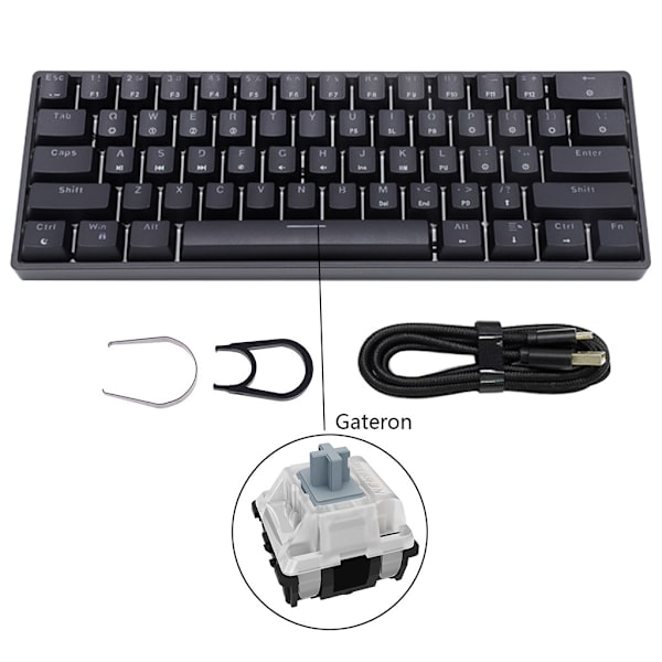 SK61 Kannettava 60% Mekaaninen Näppäimistö Gateron Optiset Kytkimet RGB Taustavalaistu Hot Swappable Langallinen Peli Näppäimistö PC:lle