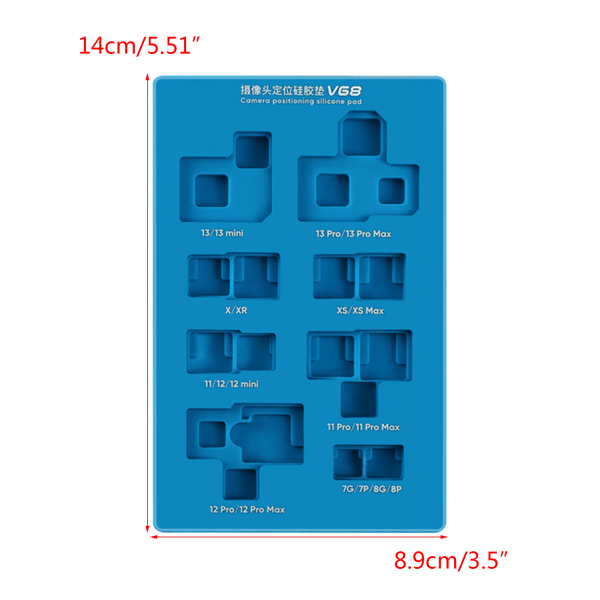 V68 Kamera Positioneringsplatta för telefon 7G 7P 8 12 13 Pro Max Series Telefon Bakre kamera Installation Reparation Form