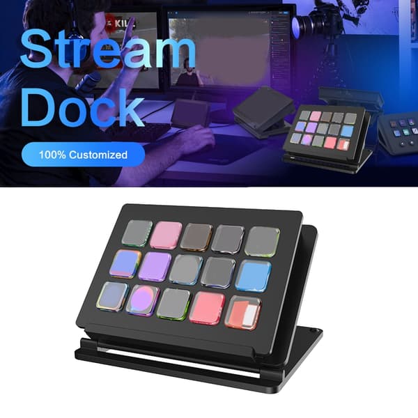 LCD Tastatur Dynamiske Ikoner Makro Pad til Multitasking Skabere PC Kompatibel