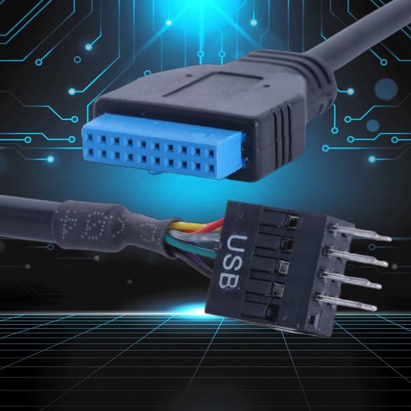 USB 3.0 20-pin header hun til USB 2.0 9-pin han adaptere konvertere kabel