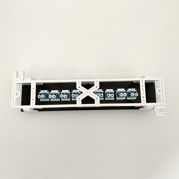 8-portars LC Optisk Fiber Patch Panel RJ45 Nätverkskabel Adapter Jack Ethernet Distributionsram Nätverkshylla