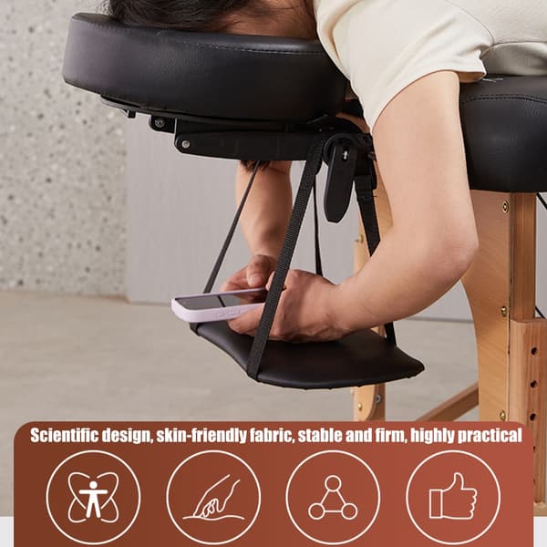 Ergonomiskt Nackstöd för Skönhetssäng Massage Ansiktsstöd Nackstöd Reddish brown
