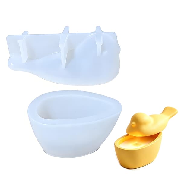 Solid silikonform for å lage nydelige fugletema-arrangementsbokser