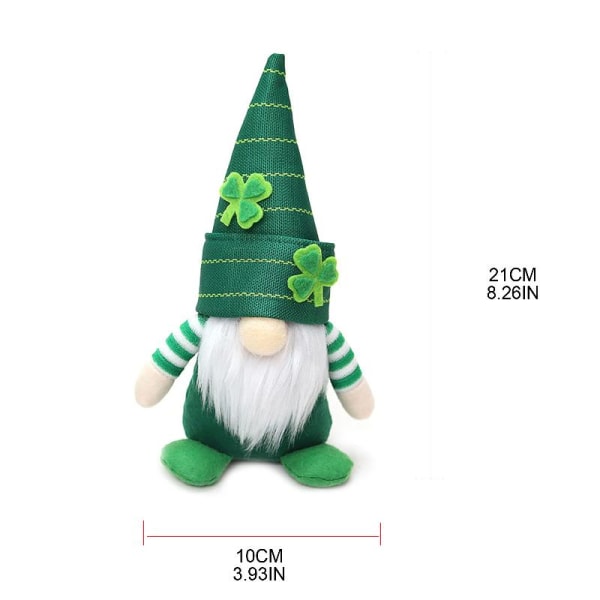 8’’ Rudolph Ansiktslös Gnome for Doll Xmas St. Patrick's Ornament Pendel House Heminredning Dwarf Swedish Coffee Shop null - Male