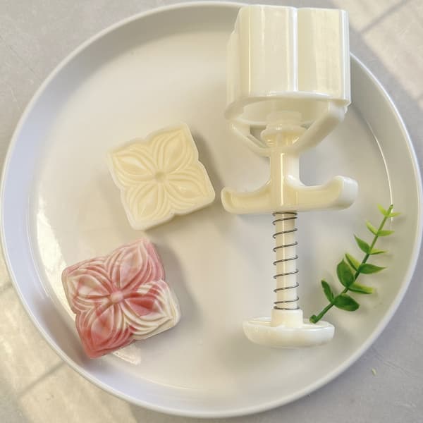 Kage Stempler Firkantet Blomst Månekageforme Håndtryk Månekage Maker
