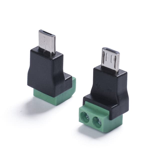 MicroUSB til 2-bens terminaler strømoverførsel til opladningskabler og tilbehør