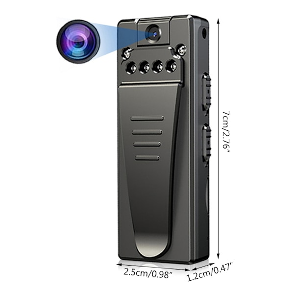 Mini Bärbar Clip Camera Video Recorder DV Micro Camcorder 32GB TF-kort