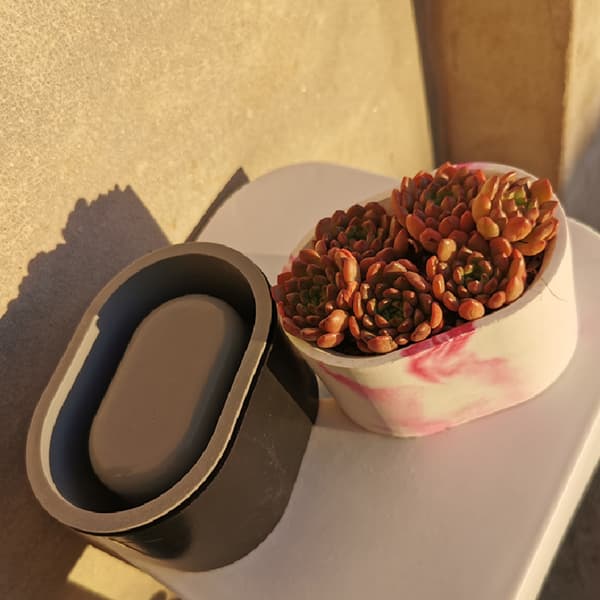Resin Silikoneform Planter Opbevaringsbeholder Epoxyharpiksform til DIY Håndværk