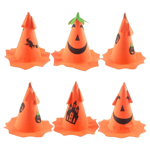 Halloween Häxa Trollkarl Hatt Festdräkt Huvudbonader Devil Cap Cosplay rekvisita Dekoration Tillbehör för barn Pojke Flicka
