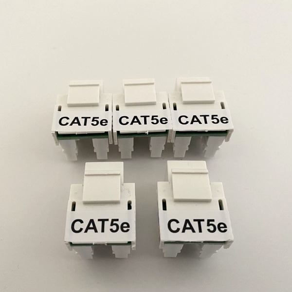 5st CAT5E UTP-nätverksmodul Verktygsfri RJ45-kontaktinformationsuttag Datoruttag Kabeladapter Keystone-jack