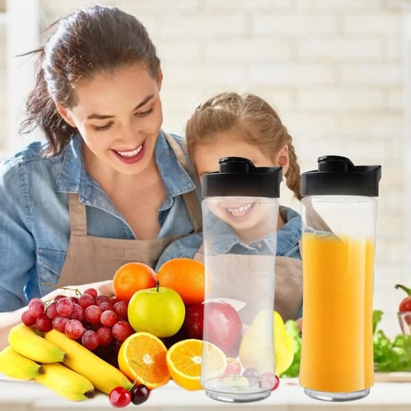 2-pack plastkopp för juicepress, mixerkopp, del till juicepress, bekväm