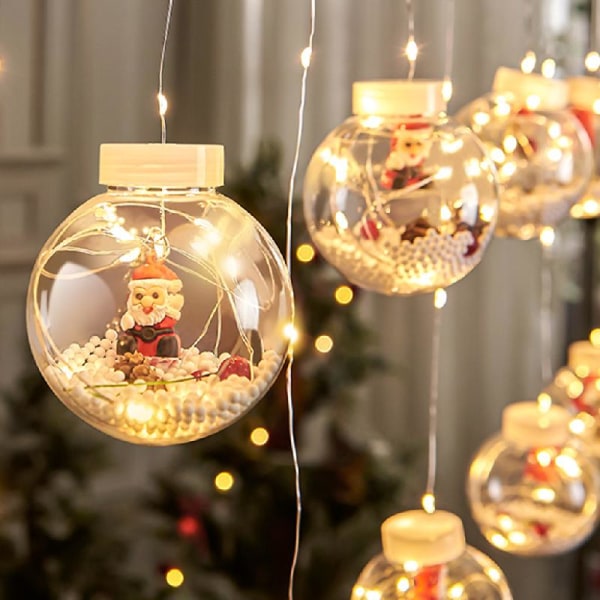 Led Curtain String Light Ball för julfest heminredning prydnad null - Christmas tree