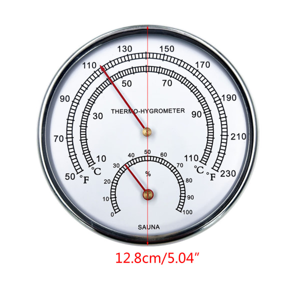 Bastu Fahrenheit termometer Hygrometer Hygrotermograf inomhus Temperaturmätning Verktyg Passar för familjehotell basturum