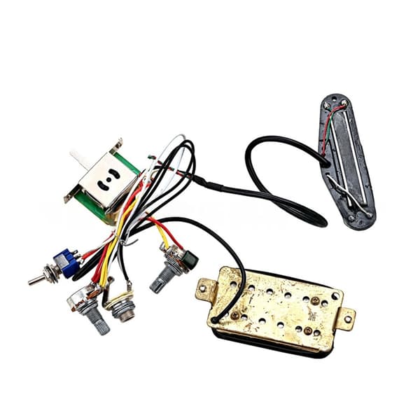 Förmonterad gitarrkabelsats med dubbel Hot Rail Humbucker-pickup set
