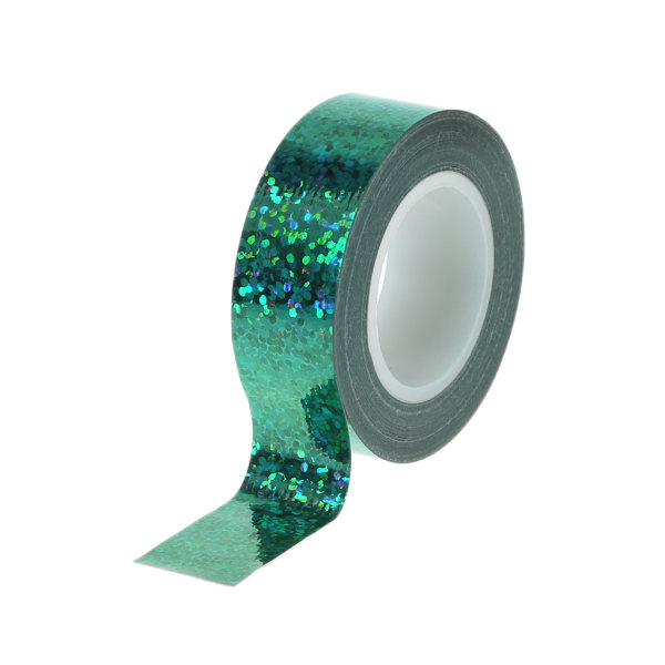 Rytmisk gymnastik Dekoration Holografisk prismatisk glittertejp Hoops Stick DIY Scrapbooking-verktyg Maskeringstejp Green