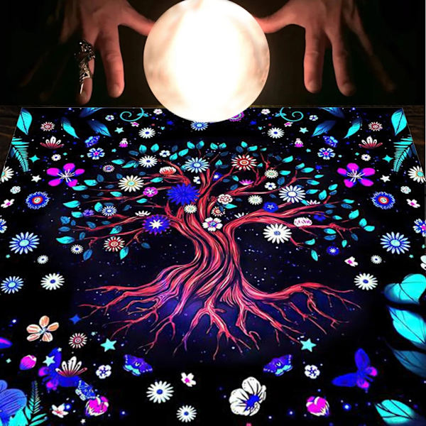 Astrologi Tarots Bord Altarduk Metafysisk brädspelsmatta Pendel spådomar Altare Bordsduk Brädspelskortplatta A 60x60cm
