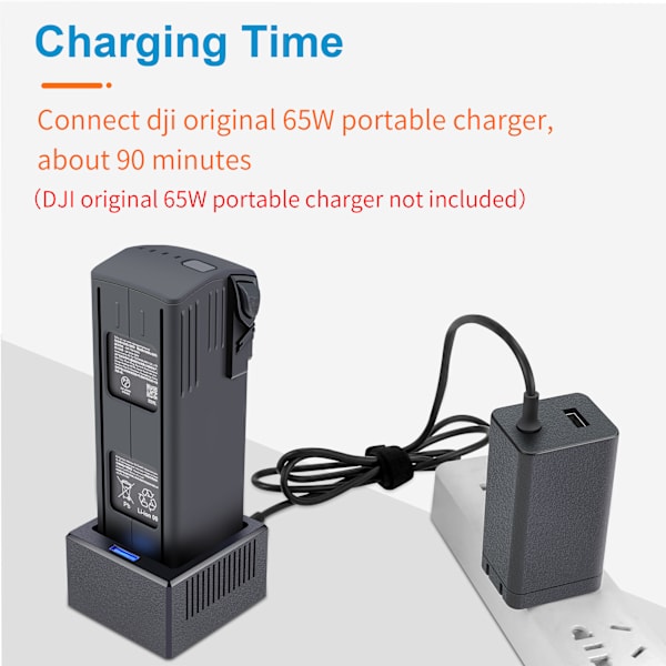 Batteriladdare Intelligent för Mavic 3 Drone Batteriladdningshubb för Smart Single Battery Charger USB Adapter Pow