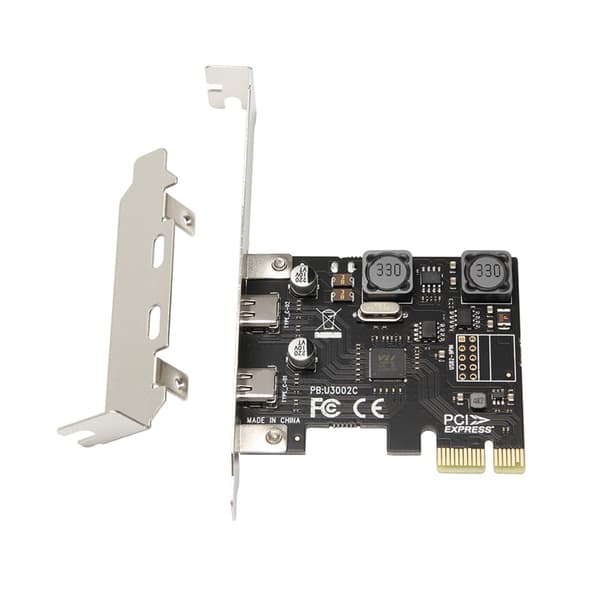 2 Port TypeC PCIe X1 Ekspansjonsadapterkort Legg til 2x USB-C Super Speed 10Gbps