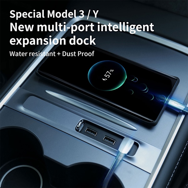 Dockningsstation Driven Splitter Förlängning USB Spiliter för