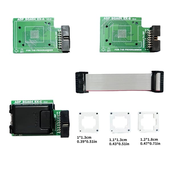 BGA64 IC Socket Adapter 3 i 1 til T48 Præcis Chip Programmering