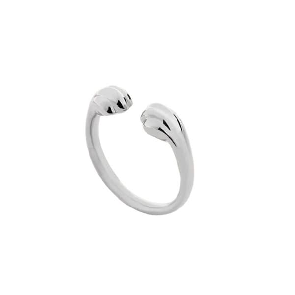 Søde Kattepote Ringe Unikt Omfavnende Design Åbne Ringe Smykker Stabelbare Ringe