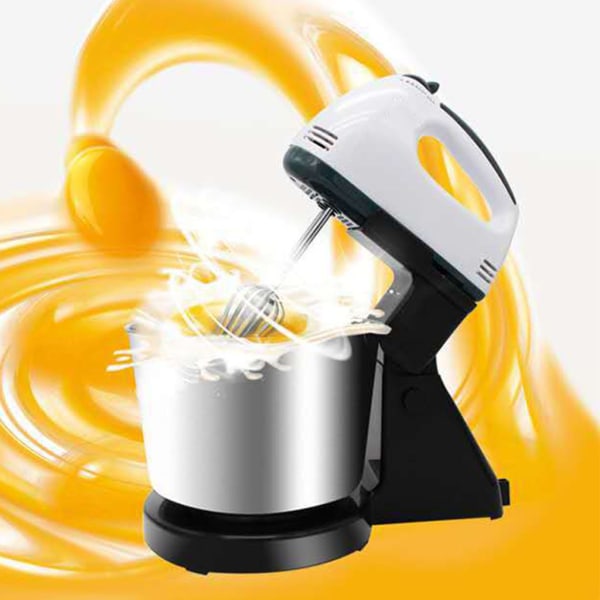 EU-kontakt Elektrisk äggvisp blender Kök Elektrisk matblandare Automatisk blandning bordsvisp 7-hastighets justerbar