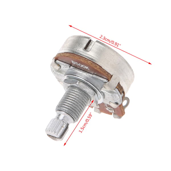 B500K Potentiometer Splined Pot Elgitarr Bas Effektförstärkare Ton Volym Del